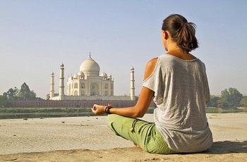 Yoga Sessions facing Taj Mahal with certified trainer